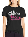 Garden Mom Black T-Shirt Gardening Gift