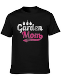 Garden Mom Black T-Shirt Gardening Gift