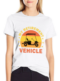 My Retirement Vehicle T-Shirt - Golf Cart Design