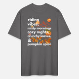 riding vibes misty mornings cozy nights crunchy