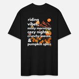 riding vibes misty mornings cozy nights crunchy