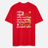 riding vibes misty mornings cozy nights crunchy