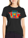 Boombox Dancer Graphic Black T-Shirt