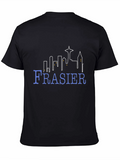 Frasier TV Show Seattle Skyline Black T-Shirt