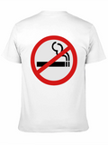 No Smoking T-Shirt - Black Crew Neck