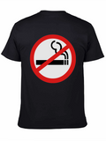 No Smoking T-Shirt - Black Crew Neck