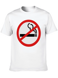 No Smoking T-Shirt - Black Crew Neck