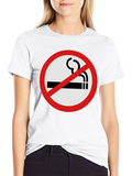 No Smoking T-Shirt - Black Crew Neck