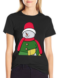 Festive Snowman Graphic Tee