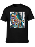 Abstract Pebble Person Black T-Shirt