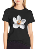 Floral Gemstone T-Shirt - Elegant Style