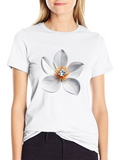 Floral Gemstone T-Shirt - Elegant Style