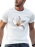 Floral Gemstone T-Shirt - Elegant Style