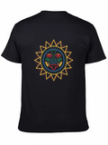 Aztec Sun Graphic Black T-Shirt