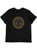 Aztec Sun Graphic Black T-Shirt