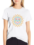 Aztec Sun Graphic Black T-Shirt