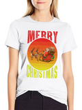 Merry Christmas Santa Sleigh T-Shirt