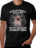 Narcissism Dog Graphic Tee - Black