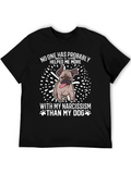 Narcissism Dog Graphic Tee - Black