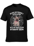Narcissism Dog Graphic Tee - Black