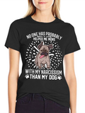 Narcissism Dog Graphic Tee - Black