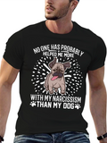 Narcissism Dog Graphic Tee - Black
