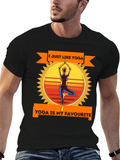 Yoga Lovers Black T-Shirt