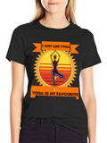 Yoga Lovers Black T-Shirt