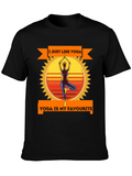 Yoga Lovers Black T-Shirt