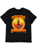 Yoga Lovers Black T-Shirt