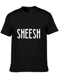 Sheesh Graphic Tee - Trendy Black T-Shirt