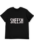 Sheesh Graphic Tee - Trendy Black T-Shirt