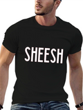 Sheesh Graphic Tee - Trendy Black T-Shirt