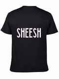 Sheesh Graphic Tee - Trendy Black T-Shirt