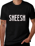 Sheesh Graphic Tee - Trendy Black T-Shirt