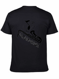 Saxophone Music Note Graphic T-Shirt - Black