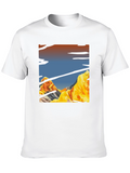 Mountain Graphic Print Black T-Shirt