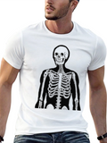 Skeleton Print Crew Neck T-Shirt