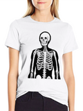 Skeleton Print Crew Neck T-Shirt