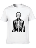 Skeleton Print Crew Neck T-Shirt
