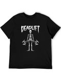 Deadlift Skeleton Graphic Tee - Black