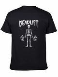 Deadlift Skeleton Graphic Tee - Black