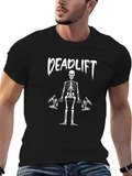 Deadlift Skeleton Graphic Tee - Black