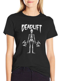 Deadlift Skeleton Graphic Tee - Black