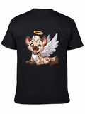 Angel Hyena Black Graphic Tee