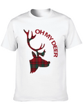 Plaid Deer Graphic Tee - Oh My Deer T-Shirt