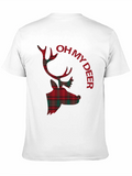 Plaid Deer Graphic Tee - Oh My Deer T-Shirt