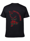 Plaid Deer Graphic Tee - Oh My Deer T-Shirt