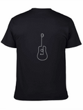 Minimalist Guitar Graphic Tee - Black