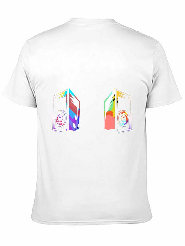Vibrant Speaker Graphic Tee - Black